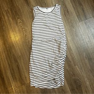 White & Blue Striped Dress